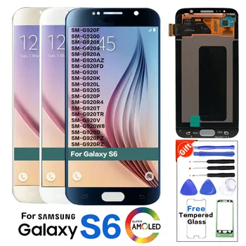 

Super Amoled LCD For Samsung Galaxy S6 LCD Display Touch Screen Digitizer Assembly Original Tested G920 G920F G920A small burns