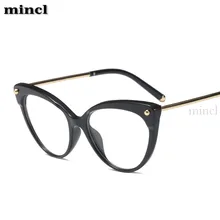 Новые ретро кошачьи оправы для очков для женщин прозрачные оптические оправы для очков полуметаллический черный оптические очки для чтения NX