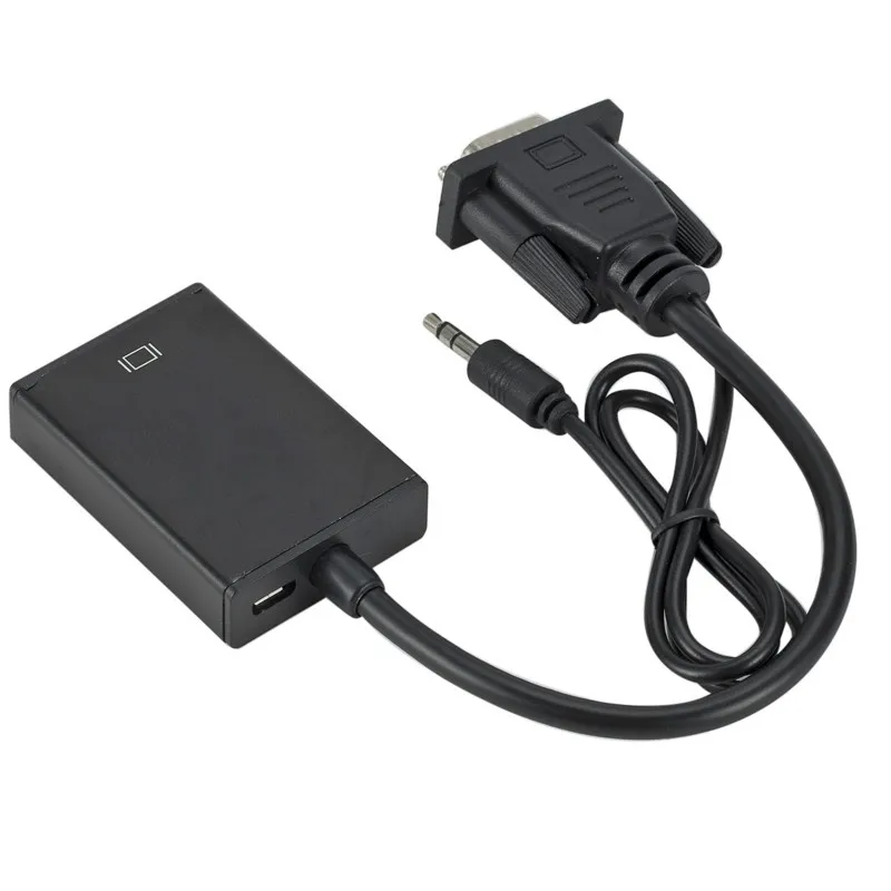 Новый VGA к HDMI кабель адаптер конвертер Папа мама с аудио выходом 1080P для ПК