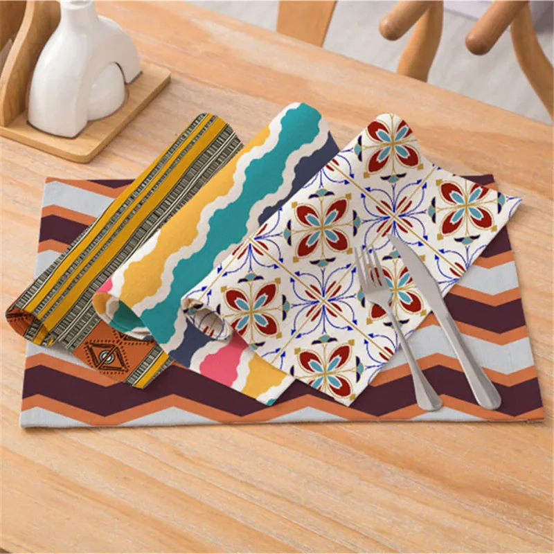Fuwatacchi Colorful Table Mats Simplicity Placemats Heat Protection