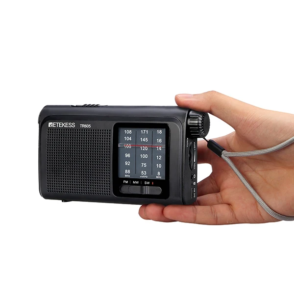 Retekess TR605 FM/MW/SW портативный Радиоприемник 3 диапазона для пожилых людей с FM AM SW антенной фонариком портативной FM радио антенны