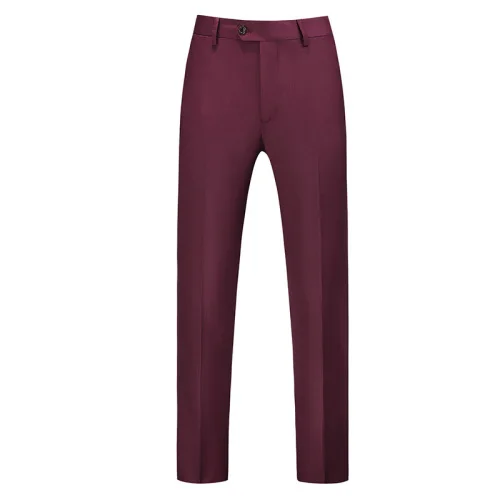 YASUGUOJI мужские s чистый цвет бизнес занятие Slim Fit платье офисные брюки мужские платья Брюки для официального костюма повседневные для мужчин - Цвет: wine red 711