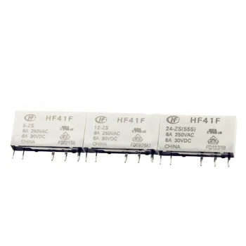 

41F HF41F INDUSTRIAL RELAY SUBMINIATURE POWER RELAY HF41F-24-ZS HF41F-12-ZS HF41F-5-ZS HF41F 24V 12V 5V ZS 5PIN