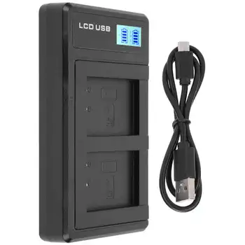 

Portable Camera Battery Charger for NP-BX1 USB Camera Dual Charger with LCD Display cargador pilas recargable