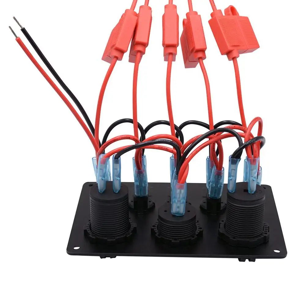 Cs-666A1-3 круглый светильник+ сигаретный светильник er Seat+ двойной Usb+ Вольтметр комбинированная панель для автомобиля лодки Rv грузовик Camper