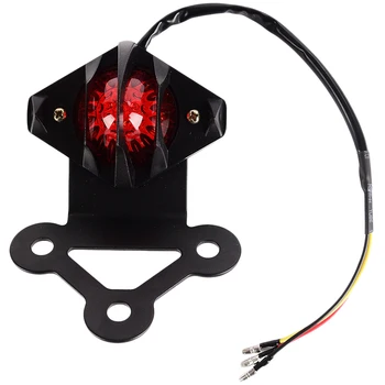 

Motorcycle LED Brake Stop Taillights Mini License Plate Holder Taillamp
