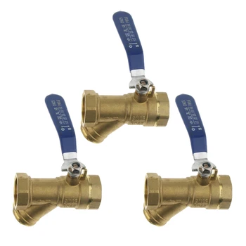 

3Pcs 1'' Forged Brass Ball Valve with Strainer for Water Oil Gas / DN25