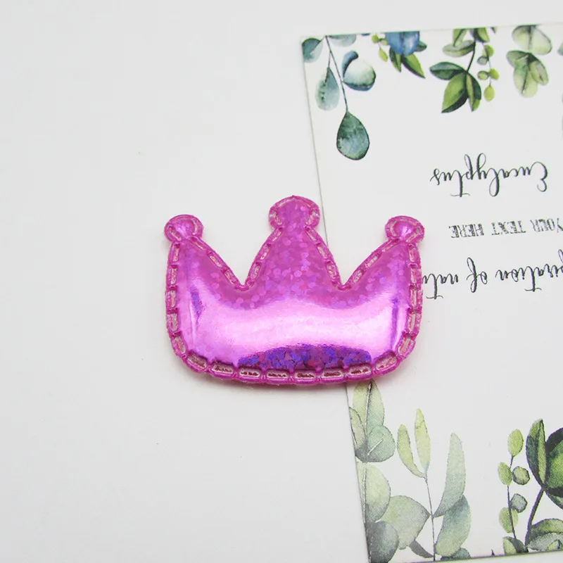 60 шт. Корона любовь ПУ яркая кожа Наклейка патч DIY швейная одежда головные уборы лента для волос обувь сумка аксессуары материалы ручной работы