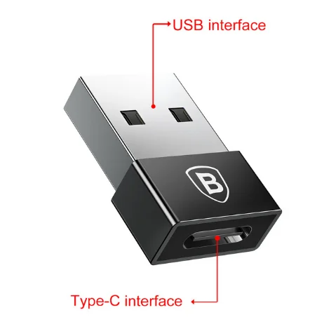 Baseus usb type C OTG адаптер USB C штекер для Micro USB Женский Кабельные конвертеры для Macbook samsung S10 huawei USB для type-c OTG - Цвет: USB to Type-C