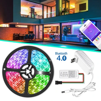 

Bluetooth RGB LED Strip 12V 5050 LED Neon Light WS2811 Color Changing LED Ribbon Rope Light APP Control Individually Addressable