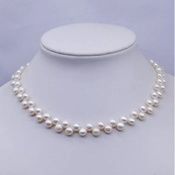 

Unique Pearls jewellery Store White Color Top Quality Natural Freshwater Pearl Necklace Wedding Birthday Women Jewelry