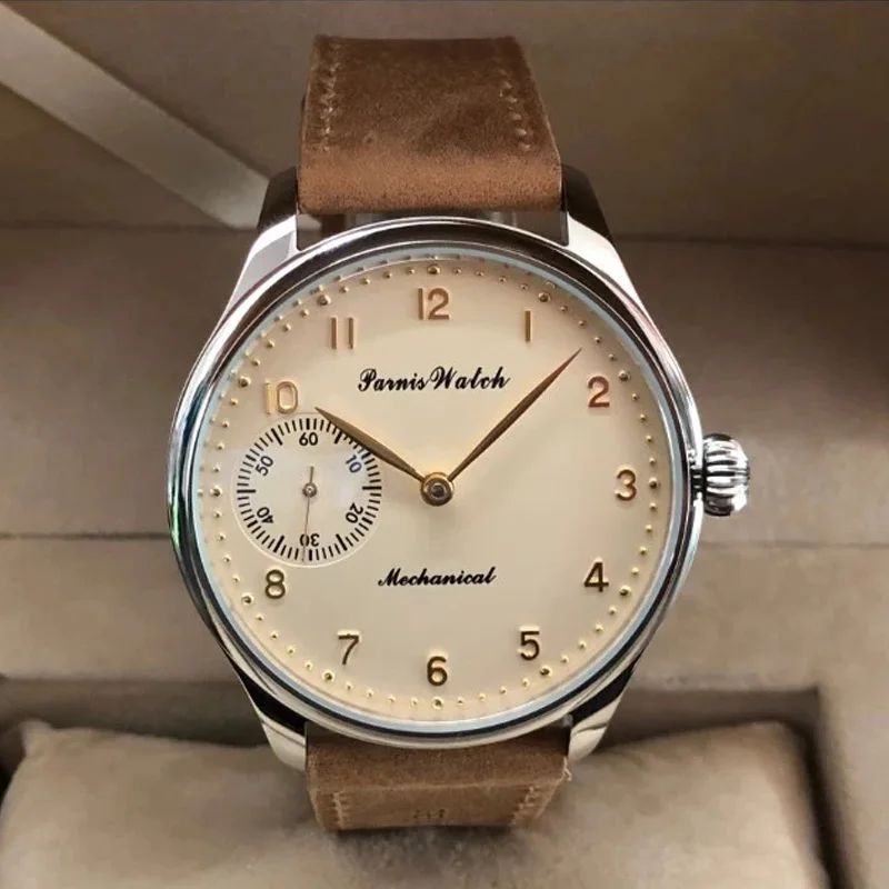 Часы мужские механические с сапфировым стеклом и минеральным 44 мм | Наручные часы