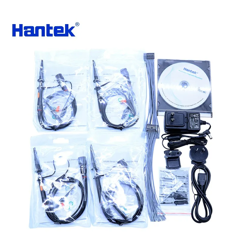 Hantek DSO3254A цифровой осциллограф USB на базе ПК Автомобильный Осциллограф портативный 250 МГц 4CH логический анализатор+ генератор сигналов