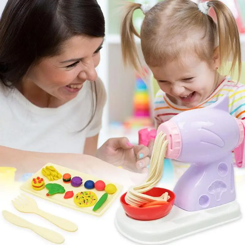 

3D Children Handmade DIY Toy Simple Improving Practical Ability Playdough Clay Dough Plasticine Noodle Maker Toy Random