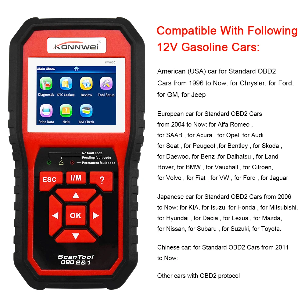 OBD2 Auto Diagnostic Scanner Tool Car Engine Code Reader Scan Diagnosis Acessories for BMW Volvo Peugeot Mercedes Benz Toyota VW