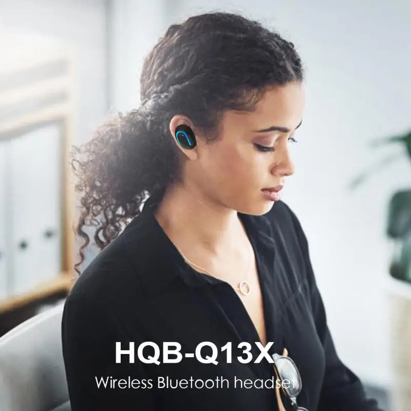HQB-Q13X одиночный Bluetooth 5,0 наушники с CVC6.0 Шум микрофон с функцией шумоподавления один наушник Громкая связь для телефонов или игр