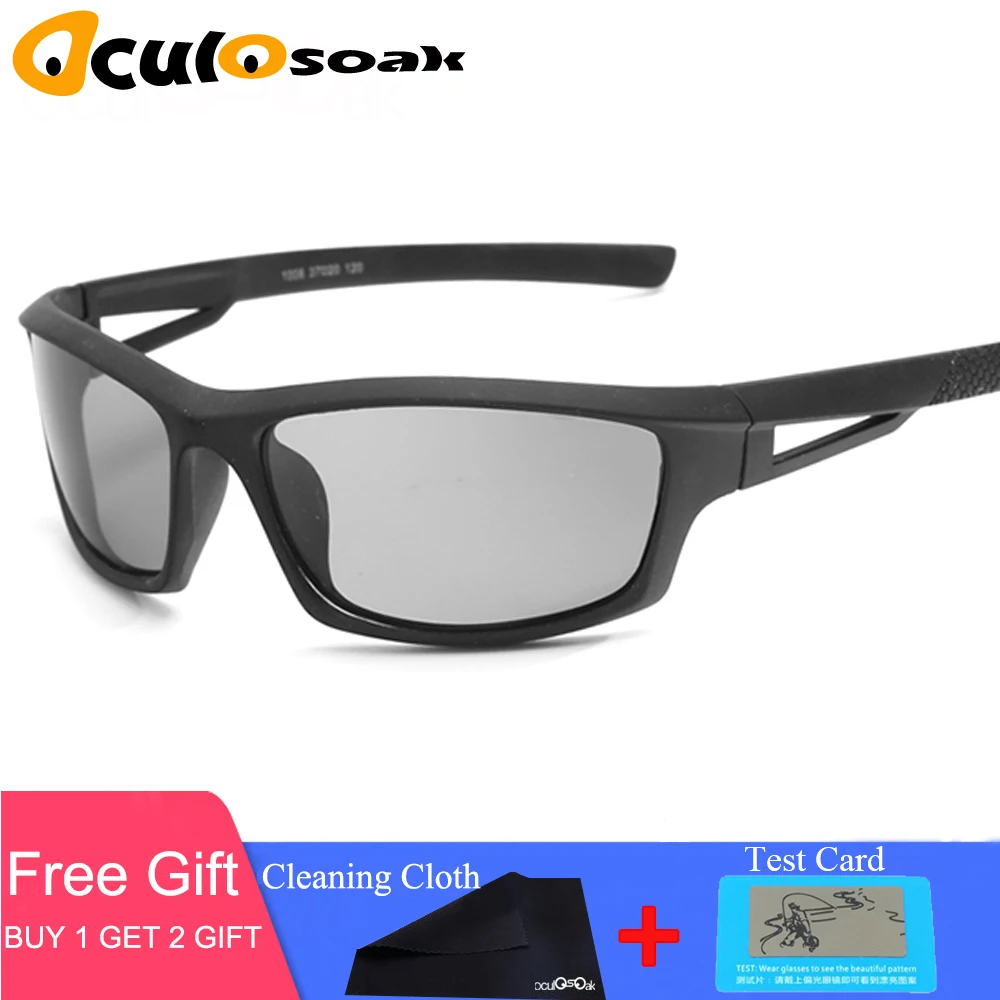 

2019 Classic Driving Photochromic Sunglasses Men Polarized Chameleon Discoloration Sun glasses for men Anti-glare Goggles
