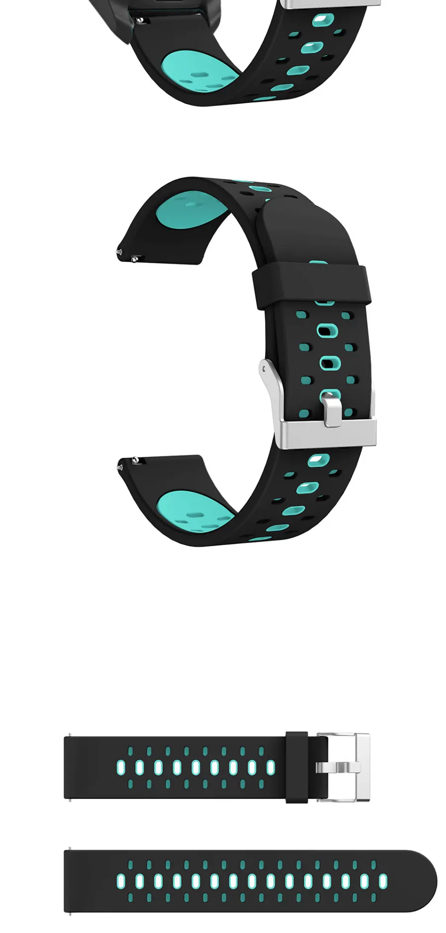 20 мм двухцветные силиконовые часы ремешок браслет для Garmin Forerunner 245 245 м 645 умный ремешок для часов спортивный сменный Браслет