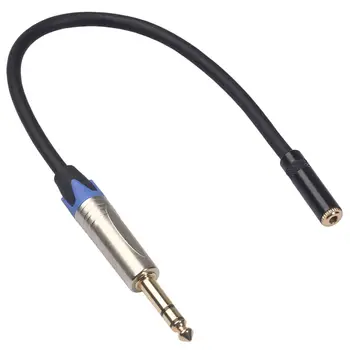 

6.35 Revolutions 3.5 Female Audio Cable 0.3m Copper Conductor + Zinc Alloy Head For Headphone Amplifiers