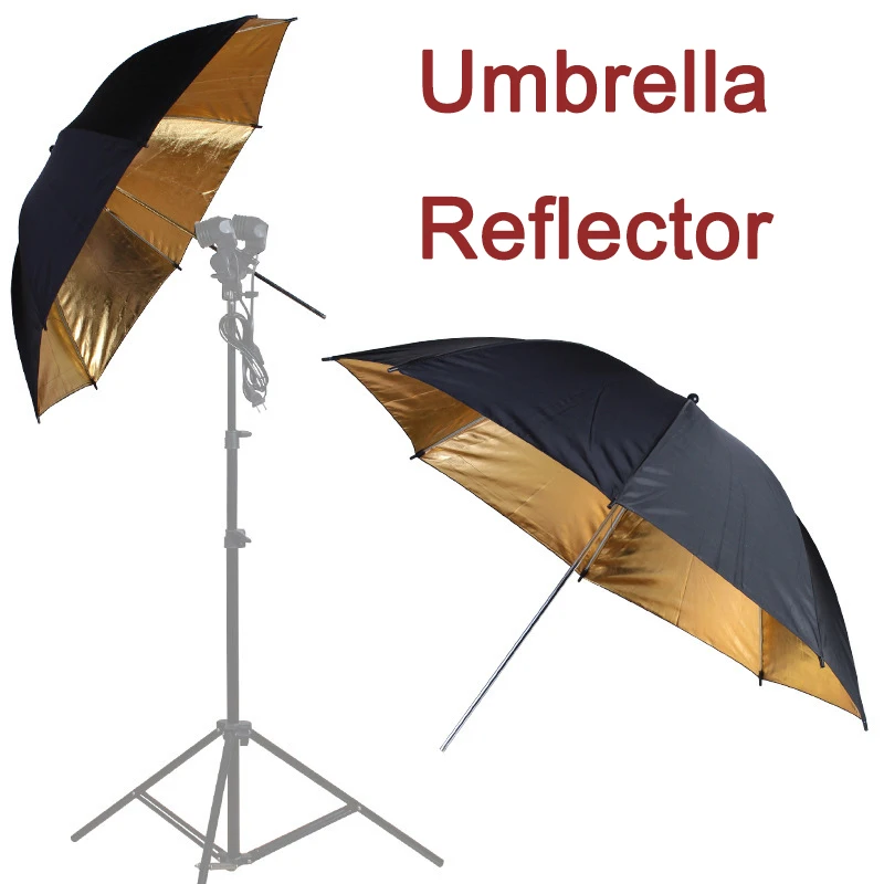 

85cm 33"in Help Flash Photo Umbrella Gold Softbox Studio Reflector Collapsible Camera Reflector Fresh Light Photography Umbrella