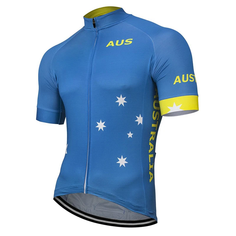Australia 2022 Men Cycling Jersey Blue Bike Road Mountain Race Short