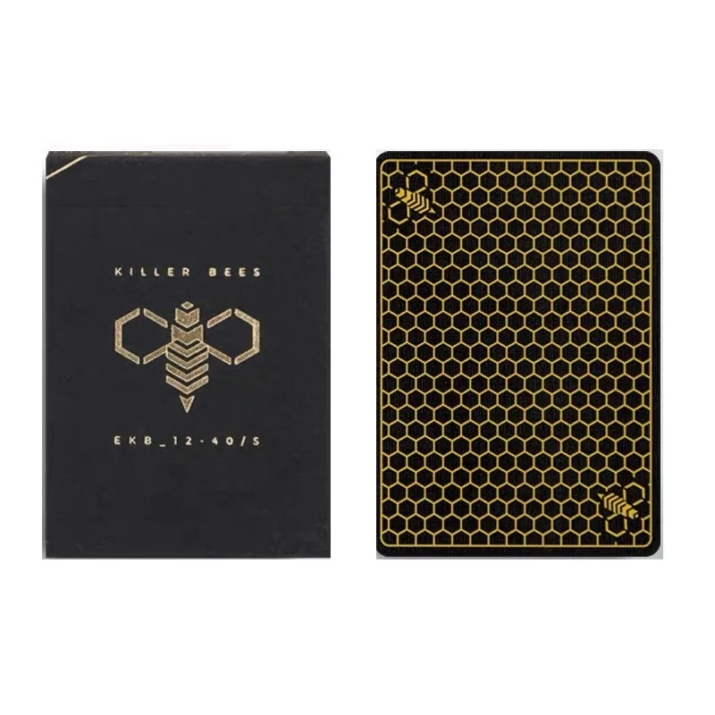 Черный Ellusionist супер пчелы игральные карты Пчела-убийца колода белый/черный покер волшебные карты фокусы реквизит для мага - Цвет: Черный