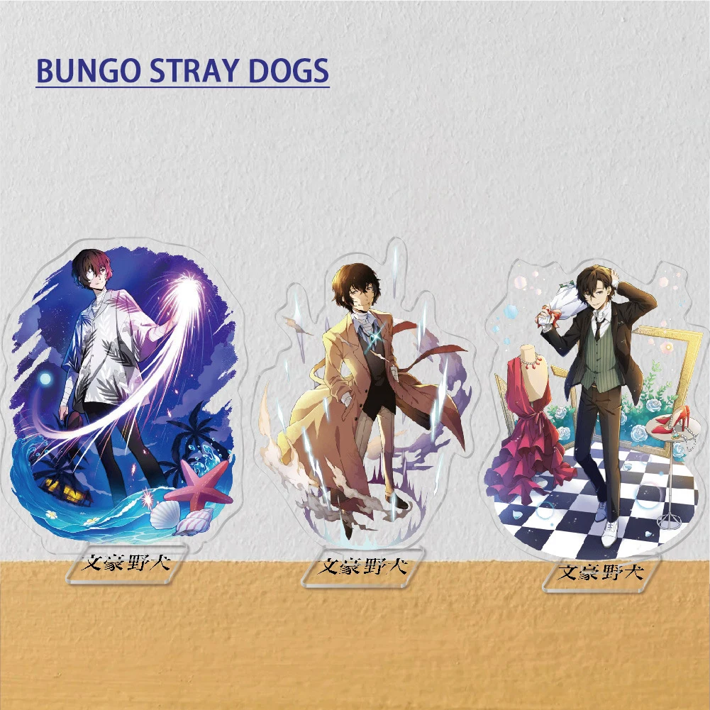 Hot Bungo Stray Dogs Figure 16Cm Acrylic Stand Model Nakajima Atsushi Dazai Osamu Edogawa Rampo Exquisite Desktop Ornaments |