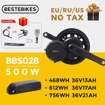

Bafang Motor BBS02B BBS02 36V 500W Mid Drive Electric Bike Ebike E-bike Motor Kits With Lithium Battery36V21AH Samsung Cell Kit