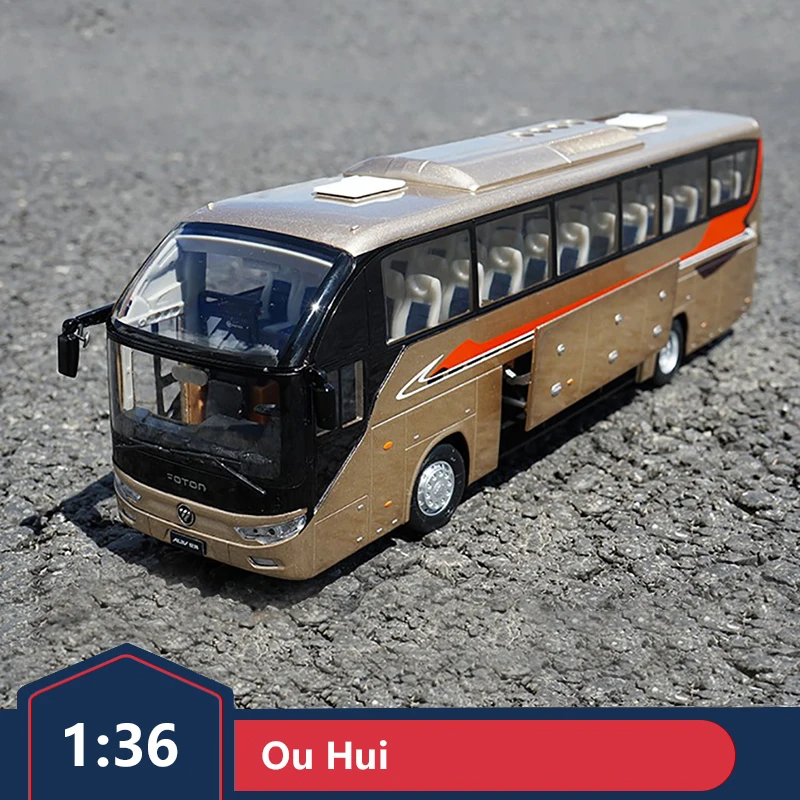 

Original 1:36 Foton Bus Bus Ouhui BJ6123EVCA-25 Pure Electric Bus Model