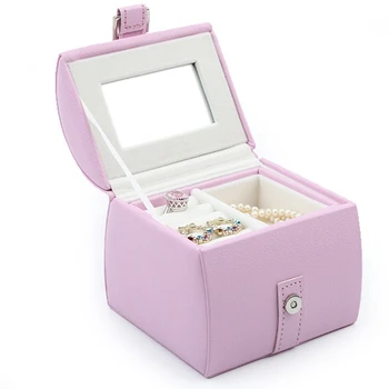 

ABSS-European Double-Layer Jewelry Box Storage Box Simple Large Capacity Earrings Earrings Ring Necklace Box