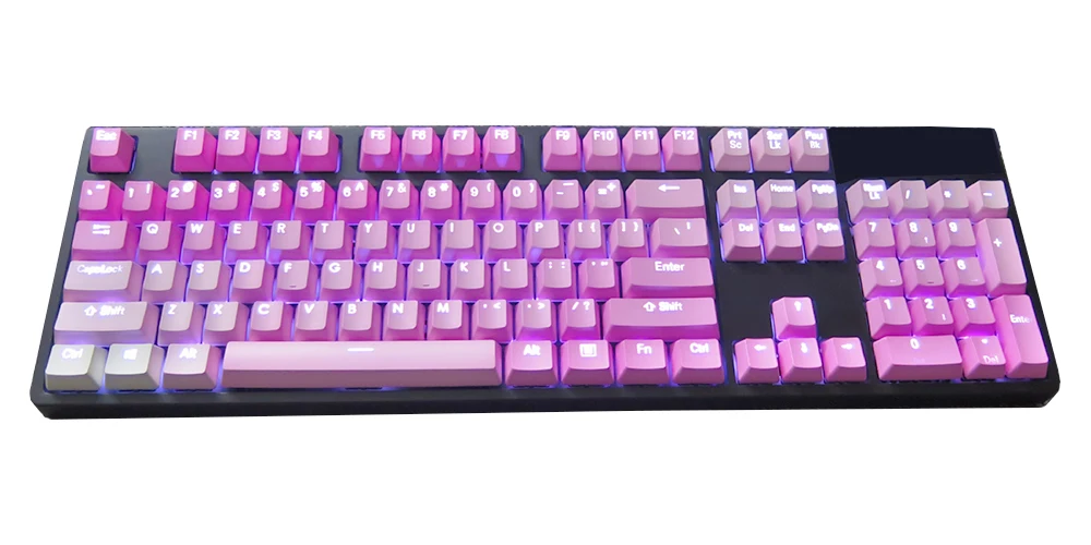 Valentine Pink Gradient Keycaps Laseretched Or Top Printed Double Shot