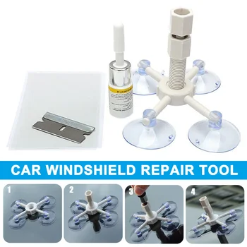 

Windscreen Windshield Repair Kit Suction Cup Window Glass Crack Repairing for Car NJ88