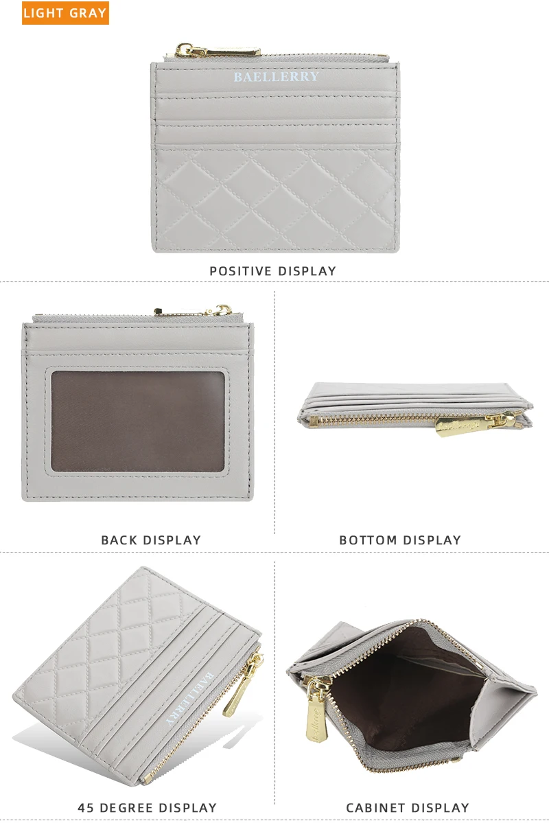 Women Small Wallet Credit Multi-Card Holder Package Fashion PU Function Zipper Ultra-Thin Organizer Case Student Lady Coin Purse