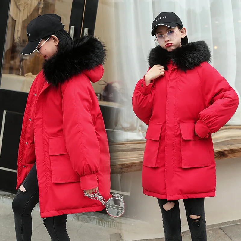 

2018 Winter New Style Cotton-padded Clothes Women's Mid-length Korean-style Hooded down Jacket Cotton-padded Clothes Fashion Loo
