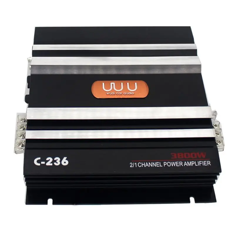 C-236 3800W 2 canales de Audio del coche 12V CC filtro de paso bajo Subwoofer 95AF - 6