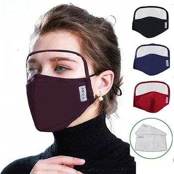 

Face shield mascarillas Washable Face Mask With Filter Anti Splash Saliva Dust Respirator Reusable masque Mouth Cover facemask