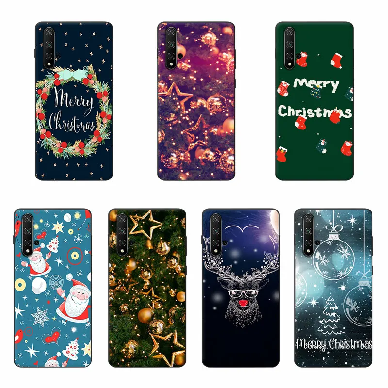 Чехол для Enjoy 9s гелевый мягкий чехол для телефона huawei Honor 20 20S 20Pro чехол Ультратонкий ТПУ X'mas узор протектор 10/10 Lite оболочка