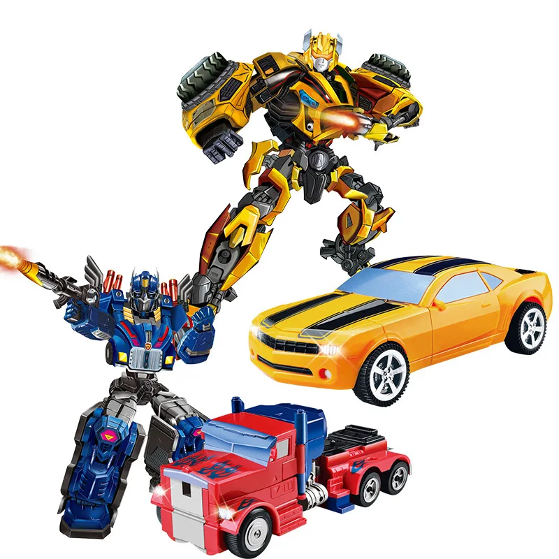 

Douyin Hot Selling CHILDREN'S Toy Car Collision Pioneer Cops Transformation Police Car Impact Transformation Autobots Inertia Ca