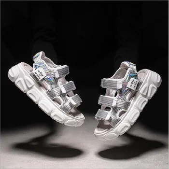 

Summer net red sneakers trend line Korean version of thicker women's sandals