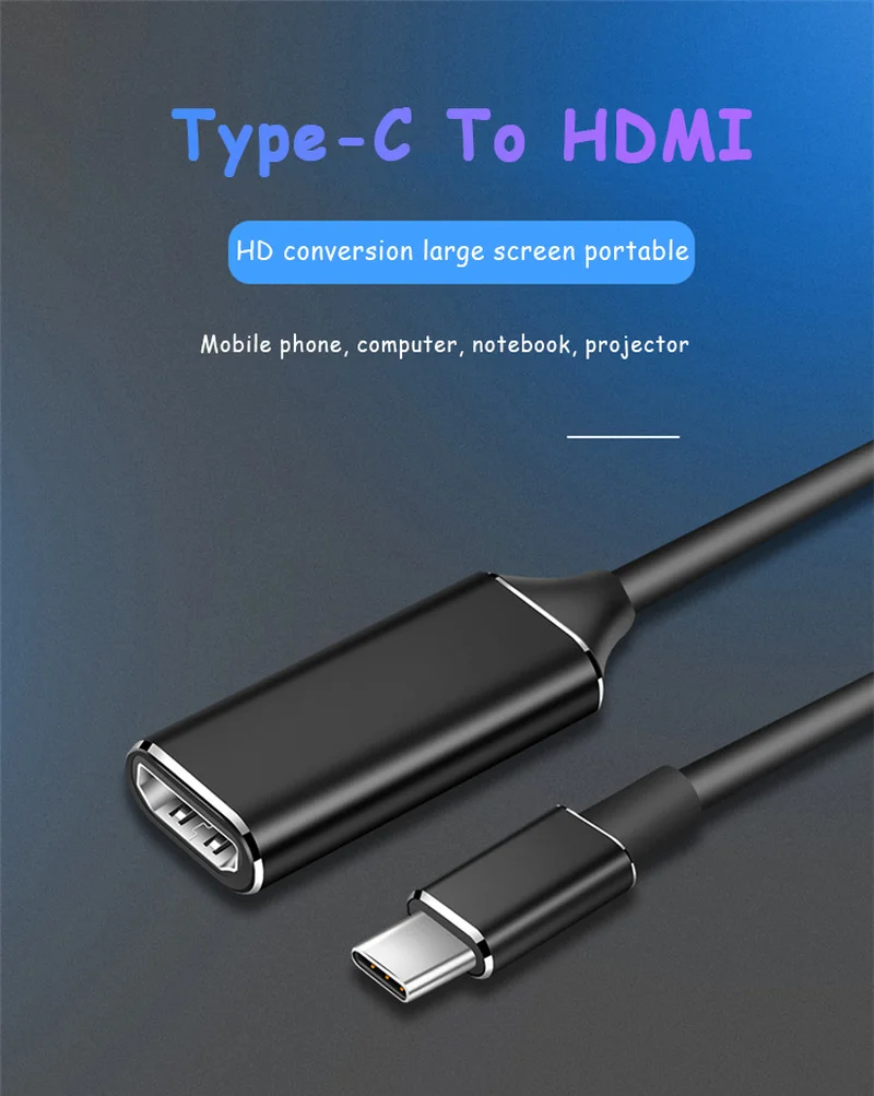 Кабель USB C HDMI адаптер Type Thunderbolt 3 для Macbook IPad Pro 2018 Huawei P30 P20 4K видео USBC C|Кабели HDMI| |