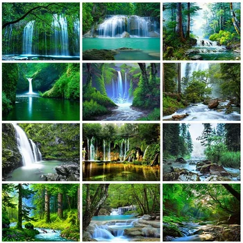 

Evershine 5D DIY Diamond Painting Waterfall Scenery Full Square Diamond Embroidery Landscape Cross Stitch Kit Mosaic Home Decor