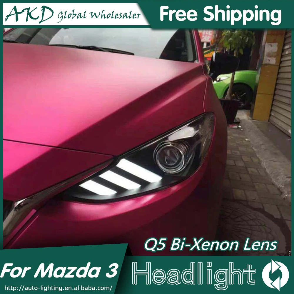 AKD автомобильные Стайлинг для Mazda 3 фары 2014-2016 новинка Mazda3 Axela светодиодный ные DRL