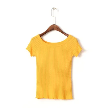 

sexy shirt short sleeves students' loose fitting cartoon design fresh thin t shirt sweatshirt leisure small round neck