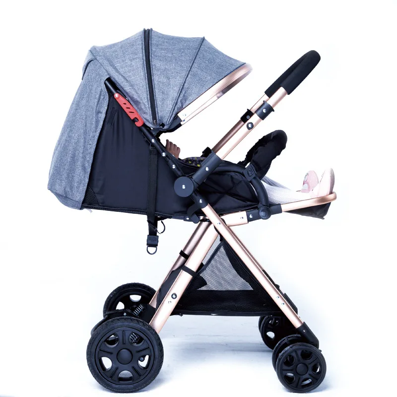  Baby stroller bidirectional push ultra-light folding umbrella car can sit and lie portable baby str