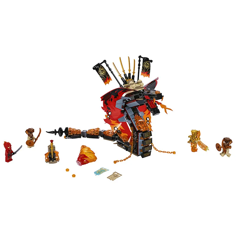 

2019 New Ninja Series Phantom Compatible LegoING NinjagoING 70674 Flame Veyron Building Blocks Children's Christmas Gift Toys
