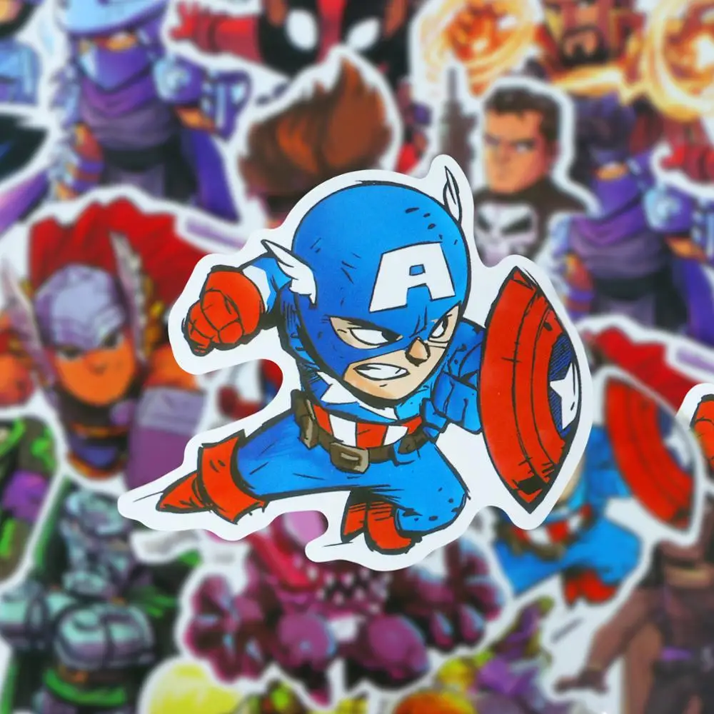 50x Милая наклейка для супергероев Marvel JDM мультяшная граффити DIY Наклейка s для ноутбука автомобиля багажа телефона гитары детские игрушки