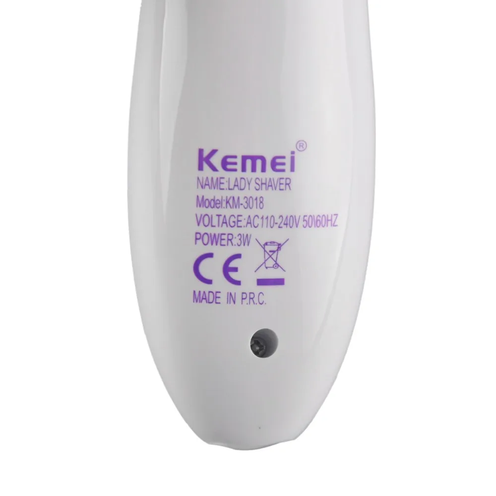 Kemei Rechargeable Epilator Women Electric Shaver Hair Remover Female Shaving Scraping KM-3018