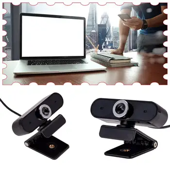 

360 Degree Rotating USB Camera ABS Drive-Free Sound Absorption Noise Reduction Manual Focus Automatic Color Compensation