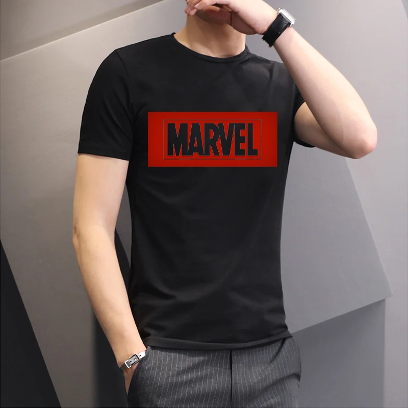 

Lus Los Men's T-shirts Fashion Marvel Avengers Print Hipster casual t shirt Men Summer Casual street Hip-hop Tee shirt Male Tops
