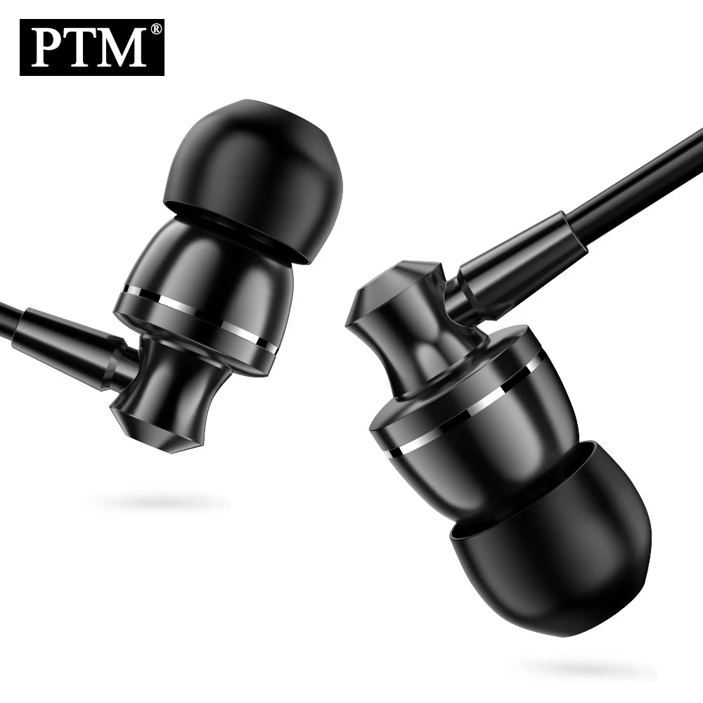 

Professional PTM Metal Earphones HIFI Fever in-ear Earphone Transient Headset Heavy Bass Earbuds with Mic handsfree for Phones